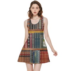 Books Library Bookshelf Bookshop Inside Out Reversible Sleeveless Dress