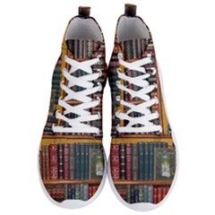 Books Library Bookshelf Bookshop Men s Lightweight High Top Sneakers by Zezheshop