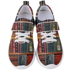 Books Library Bookshelf Bookshop Women s Velcro Strap Shoes by Zezheshop