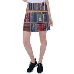 Books Library Bookshelf Bookshop Tennis Skirt by Zezheshop