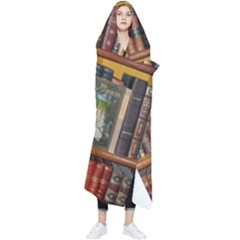 Books Library Bookshelf Bookshop Wearable Blanket