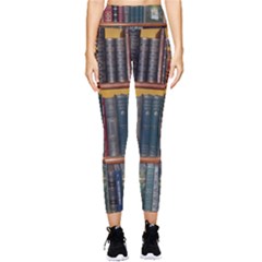 Books Library Bookshelf Bookshop Pocket Leggings  by Zezheshop