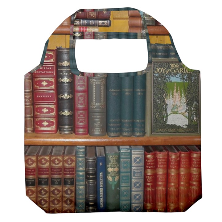 Books Library Bookshelf Bookshop Premium Foldable Grocery Recycle Bag