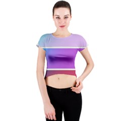 Pattern Banner Set Dot Abstract Crew Neck Crop Top