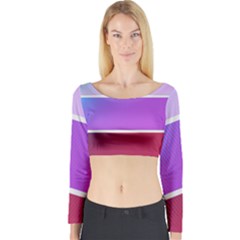 Pattern Banner Set Dot Abstract Long Sleeve Crop Top