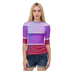 Pattern Banner Set Dot Abstract Quarter Sleeve Raglan Tee