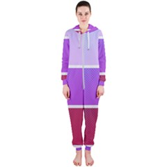 Pattern Banner Set Dot Abstract Hooded Jumpsuit (ladies)