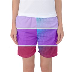 Pattern Banner Set Dot Abstract Women s Basketball Shorts