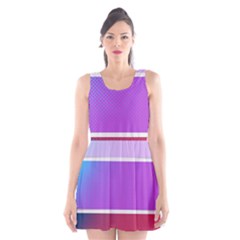 Pattern Banner Set Dot Abstract Scoop Neck Skater Dress