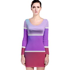 Pattern Banner Set Dot Abstract Long Sleeve Velvet Bodycon Dress