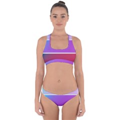 Pattern Banner Set Dot Abstract Cross Back Hipster Bikini Set