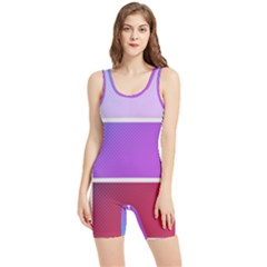 Pattern Banner Set Dot Abstract Women s Wrestling Singlet