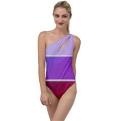 Pattern Banner Set Dot Abstract To One Side Swimsuit