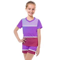 Pattern Banner Set Dot Abstract Kids  Mesh Tee And Shorts Set