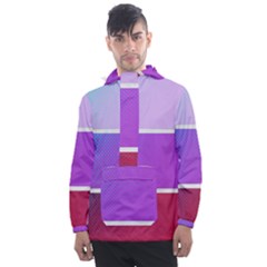 Pattern Banner Set Dot Abstract Men s Front Pocket Pullover Windbreaker by Jancukart