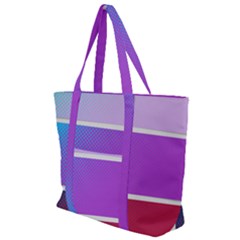 Pattern Banner Set Dot Abstract Zip Up Canvas Bag