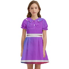 Pattern Banner Set Dot Abstract Kids  Bow Tie Puff Sleeve Dress