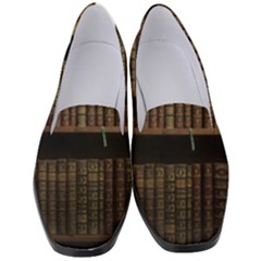 Books Covers Book Case Old Library Women s Classic Loafer Heels by Amaryn4rt