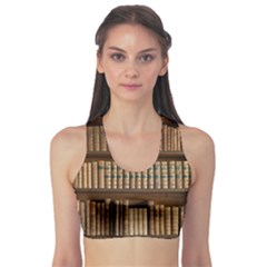 Books Bookcase Old Books Historical Sports Bra by Amaryn4rt