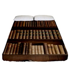 Books Bookcase Old Books Historical Fitted Sheet (king Size) by Amaryn4rt