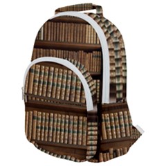 Books Bookcase Old Books Historical Rounded Multi Pocket Backpack by Amaryn4rt