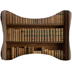 Books Bookcase Old Books Historical Seat Head Rest Cushion by Amaryn4rt