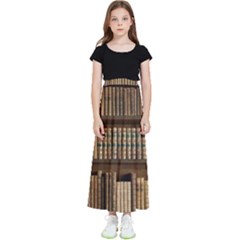 Books Bookcase Old Books Historical Kids  Flared Maxi Skirt by Amaryn4rt