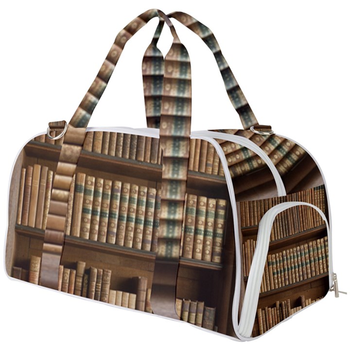 Books Bookcase Old Books Historical Burner Gym Duffel Bag