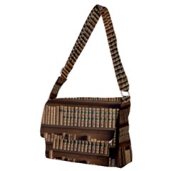 Books Bookcase Old Books Historical Full Print Messenger Bag (m) by Amaryn4rt