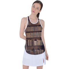 Books Bookcase Old Books Historical Racer Back Mesh Tank Top by Amaryn4rt