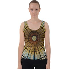 Barcelona Stained Glass Window Velvet Tank Top by Amaryn4rt