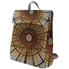 Barcelona Stained Glass Window Flap Top Backpack by Amaryn4rt