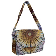 Barcelona Stained Glass Window Courier Bag by Amaryn4rt