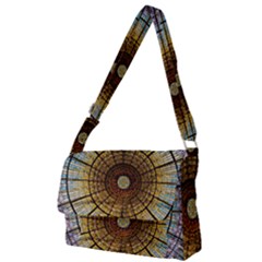 Barcelona Stained Glass Window Full Print Messenger Bag (l) by Amaryn4rt