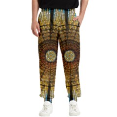 Barcelona Stained Glass Window Men s Elastic Waist Pants by Amaryn4rt