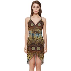 Barcelona Stained Glass Window Wrap Frill Dress