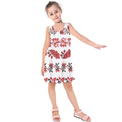 Vectors Ukraine Scheme Pattern Kit Kids  Sleeveless Dress by Amaryn4rt