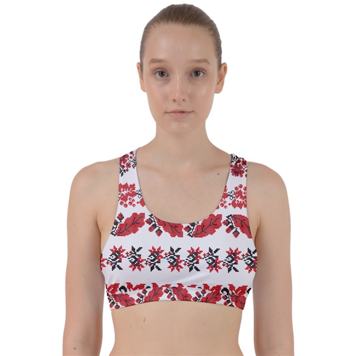 Vectors Ukraine Scheme Pattern Kit Back Weave Sports Bra