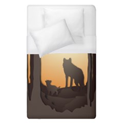 Vectors Painting Wolves Nature Forest Duvet Cover (single Size) by Amaryn4rt