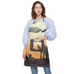 Vectors Painting Wolves Nature Forest Pocket Apron by Amaryn4rt