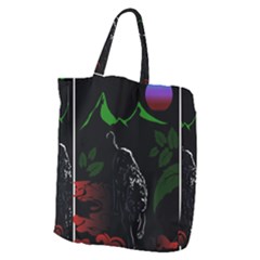 Nature Night Foliage Mountains Giant Grocery Tote by Amaryn4rt