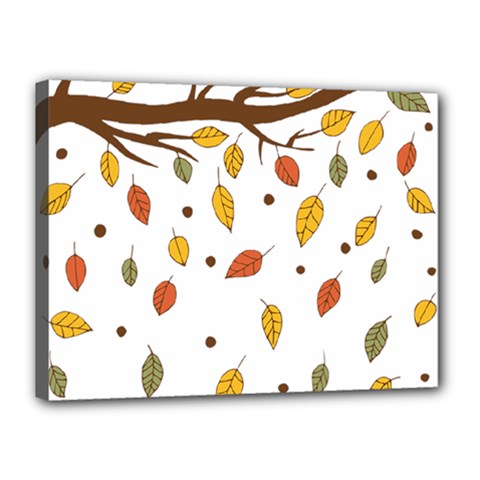 Autumn Isolated Blade Branch Canvas 16  X 12  (stretched) by Amaryn4rt