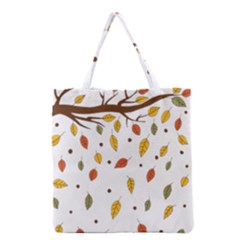 Autumn Isolated Blade Branch Grocery Tote Bag by Amaryn4rt