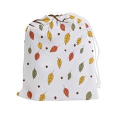 Autumn Isolated Blade Branch Drawstring Pouch (2xl) by Amaryn4rt