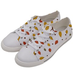 Autumn Isolated Blade Branch Men s Low Top Canvas Sneakers by Amaryn4rt