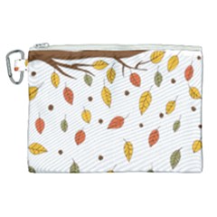 Autumn Isolated Blade Branch Canvas Cosmetic Bag (xl) by Amaryn4rt