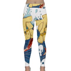 Wave Fish Koi Splash Character Classic Yoga Leggings by Amaryn4rt