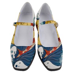 Wave Fish Koi Splash Character Women s Mary Jane Shoes by Amaryn4rt