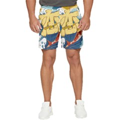 Wave Fish Koi Splash Character Men s Runner Shorts by Amaryn4rt