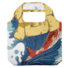 Wave Fish Koi Splash Character Premium Foldable Grocery Recycle Bag